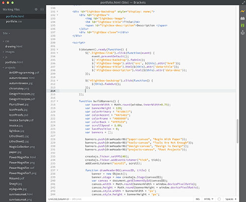 I love using Brackets